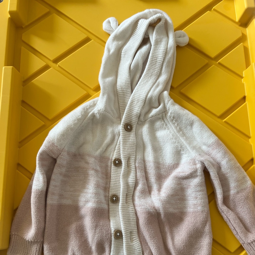 Cat & Jack White and Pink Hooded Sweatshirt
